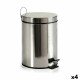 Papelera con Pedal Berilo B0010 5L Plateado Acero Inoxidable Plástico 5 L (4 Unidades)