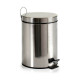 Papelera con Pedal Berilo B0010 5L Plateado Acero Inoxidable Plástico 5 L (4 Unidades)