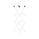 Tendedero Plegable Kipit WR4062A-1NB-489 Blanco Negro Polipropileno Hierro 47 x 41 x 136 cm Vertical (5 Unidades)