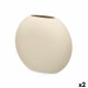 Jarrón Beige Cerámica 36 x 34 x 16 cm (2 Unidades) Circular