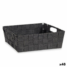Basket Kipit 79810 Black Cloth 3 L 23 x 8 x 27 cm Braiding (48 Units)