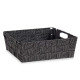 Basket Kipit 79810 Black Cloth 3 L 23 x 8 x 27 cm Braiding (48 Units)
