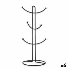 Colgador para tazas Negro Metal 16 x 39 x 16 cm (6 Unidades)