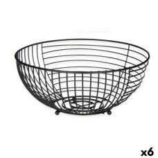 Frutero Kinvara W7728-1P Negro Metal 28 x 12 x 28 cm (6 Unidades)