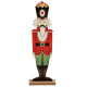 Figura Decorativa Cascanueces Blanco Negro Rojo Verde Madera 10 x 60 x 19 cm (6 Unidades)