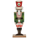 Figura Decorativa Cascanueces Negro Rojo Verde Madera 8 x 40 x 15 cm (12 Unidades)