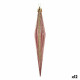 Set Adornos de Navidad Alargado Rosa Dorado PVC 3 x 3 x 18,5 cm (12 Unidades)