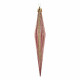 Set Adornos de Navidad Alargado Rosa Dorado PVC 3 x 3 x 18,5 cm (12 Unidades)