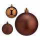 Set de Bolas de Navidad Marrón Plástico 7 x 8 x 7 cm (12 Unidades)
