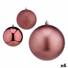 Set de Bolas de Navidad Rosa Plástico Ø 12 cm (6 Unidades)
