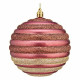 Set de Bolas de Navidad Círculos Rosa Plástico 10 x 11 x 10 cm (6 Unidades)