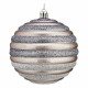 Set de Bolas de Navidad Círculos 10 cm Plateado Plástico (6 Unidades)