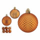 Set de Bolas de Navidad 6 cm Naranja PVC (12 Unidades)