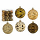 Set de Bolas de Navidad 7 cm Verde Dorado PVC (4 Unidades)