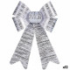 Lazo Adorno Navideño Plateado PVC 16 x 24 x 4 cm (12 Unidades)