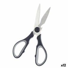 Tijeras Kinvara KT156088 Negro Plateado Acero Inoxidable 8,5 x 21 x 1,5 cm (12 Unidades)