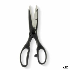 Tijeras Kinvara KN0194 Negro Plateado Acero Inoxidable 7,5 x 21 x 1 cm (12 Unidades)