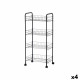 Carrito Verdulero Kinvara 86933 Negro Metal Polipropileno Plástico 40,5 x 27 x 82,5 cm (4 Unidades)