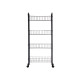 Carrito Verdulero Kinvara 86933 Negro Metal Polipropileno Plástico 40,5 x 27 x 82,5 cm (4 Unidades)