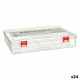 Caja Multiusos Pincello HB526 Rojo Transparente Plástico 29,5 x 6 x 20,5 cm (24 Unidades)