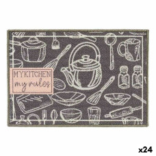 Alfombrilla Kinvara My Kitchen Gris 40 x 60 cm Multiusos (24 Unidades)