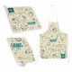 Set de Cocina Kinvara Organic Azul Blanco 2 Piezas (12 Unidades)