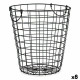 Cesto Kinvara W5759-M Negro Acero 30 x 30 x 30 cm Con asas (8 Unidades)