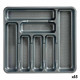 Organizador para Cubiertos Kinvara 041188 Gris Plástico 39 x 5 x 42,5 cm (15 Unidades)