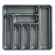 Organizador para Cubiertos Kinvara 041188 Gris Plástico 39 x 5 x 42,5 cm (15 Unidades)