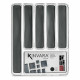Organizador para Cubiertos Plástico reciclado Gris 32,3 x 4,5 x 40 cm (12 Unidades)