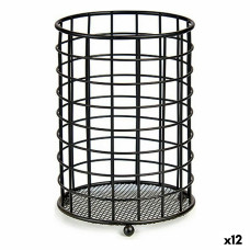 Escurridor para Cubiertos Kinvara W6467-2 Negro Acero 12,8 x 17,5 x 12,8 cm (12 Unidades)