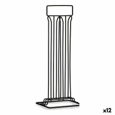Organizador de Cápsulas de Café Kinvara 92310 Negro Acero 15,5 x 37,5 x 10 cm (12 Unidades)