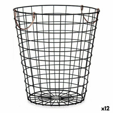 Cesto Kinvara W5759M-CH Negro Acero 30 x 30 x 30 cm Con asas (12 Unidades)