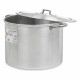 Olla con Tapa Kinvara 100042 Plateado Aluminio Ø 36 cm (2 Unidades)