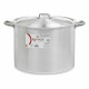 Olla con Tapa Kinvara 100042 Plateado Aluminio Ø 36 cm (2 Unidades)