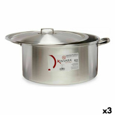Cacerola Con Tapa Kinvara 100015 Plateado 53 x 24 x 43 cm (3 Unidades)