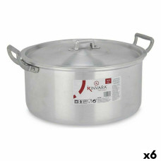 Cacerola Con Tapa Kinvara 100008 Plateado 6,5 L 35 x 16 x 28 cm (6 Unidades)