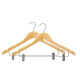 Set of Clothes Hangers Kipit 29100195 Brown Silver Wood Metal 44,5 x 1,5 x 24,5 cm Clamps (24 Units)
