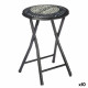 Taburete Plegable Quality Negro Gris PVC Metal 30 x 30 x 45 cm (10 Unidades)