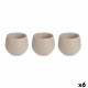 Set de Macetas Ibergarden ES0301214S3 Taupé Plástico 12 x 12 x 11 cm (6 Unidades)