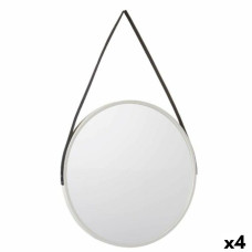 Wall mirror 1270 White Black 45 x 45 x 3 cm Circle (4 Units)