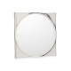 Wall mirror 1270 White Black 45 x 45 x 3 cm Circle (4 Units)