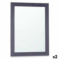 Espejo de pared 82715 Azul 60 x 80 cm Madera MDF Rectangular (2 Unidades)