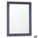 Espejo de pared 82715 Azul 60 x 80 cm Madera MDF Rectangular (2 Unidades)