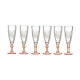 Champagne glass Exotic Crystal Salmon 6 Units (170 ml)