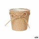 Macetero Ibergarden WY18-72 Marrón Tela Cuerda Plástico Lazo 11 x 10,5 x 11 cm (24 Unidades)