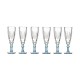 Copa de champán Vivalto Exotic Azul Cristal 170 ml (6 Unidades)