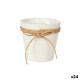 Macetero Ibergarden WY18-71 Blanco Marrón Tela Cuerda Plástico Lazo 14 x 12,5 x 14 cm 14 x 14 x 14 cm (24 Unidades)
