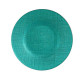 Plato Llano Vivalto 323921P Turquesa Vidrio 21 x 2 x 21 cm (6 Unidades)