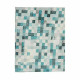 Mantel Kinvara CUADROS-A Turquesa Loneta 140 x 180 cm Antimanchas Cuadros (6 Unidades)